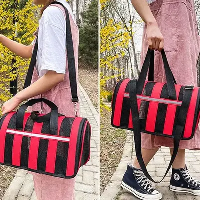 Sac de Transport Chien - MeshPetCarrier™ - Rouge